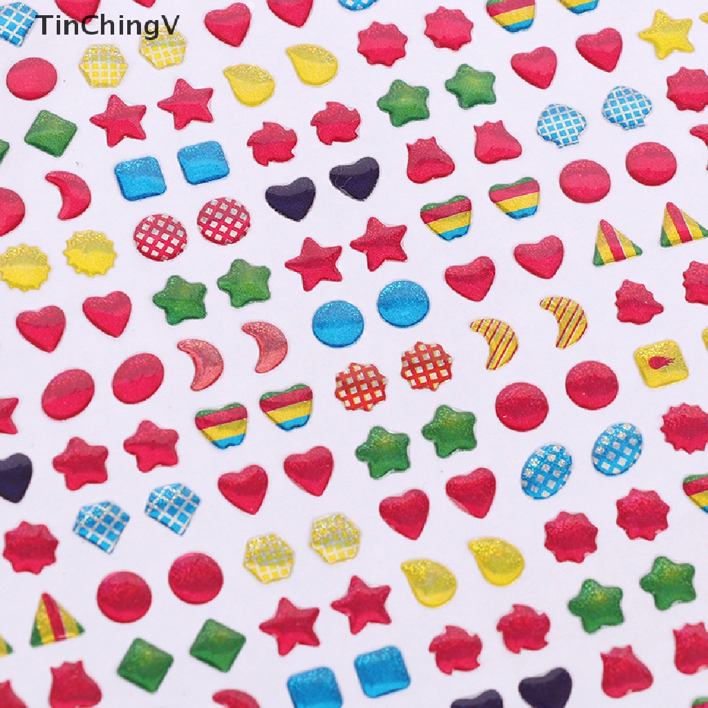 Set 2 Tấm Sticker Đính Đá Lấp Lánh Trang Trí Móng Tay Nghệ Thuật