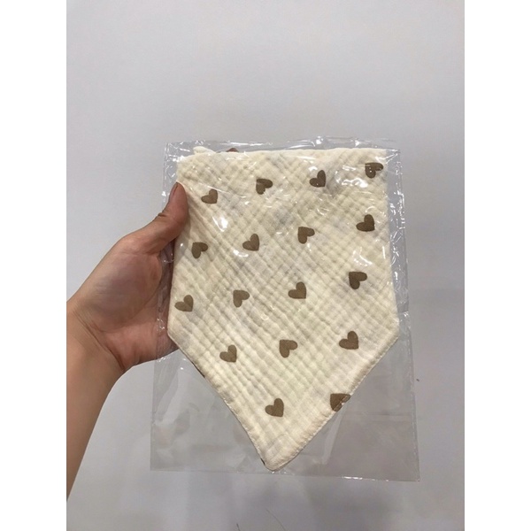 Yếm tam giác muslintree organic 4 lớp cao cấp cho bé