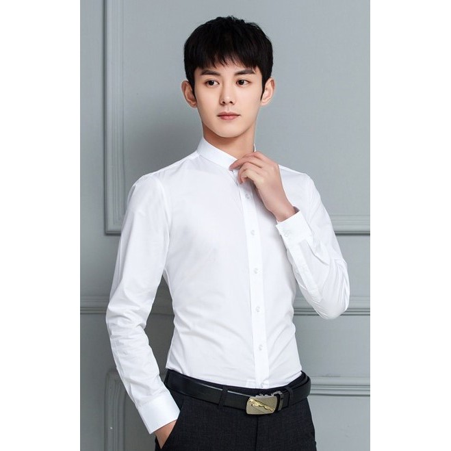 _FREE SHIP 99K_Áo Sơ Mi Cổ Tàu VẢI THÁI BỀN ĐẸP Chống nhăn Chống Xù Áo Sơ mi Cam Kết Giống Hình | BigBuy360 - bigbuy360.vn