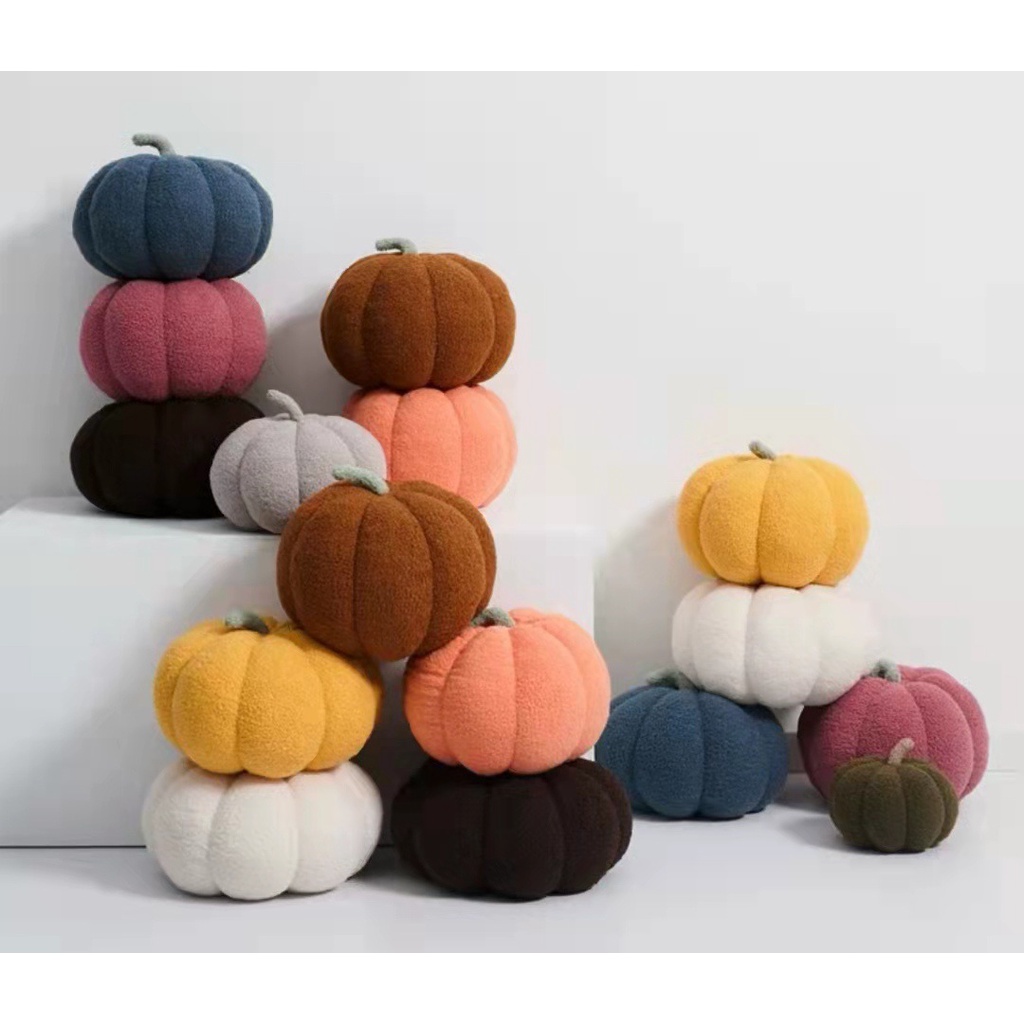 Gối Nhồi Bông Mềm Mại Hình Quả Bí Ngô Độc Đáo