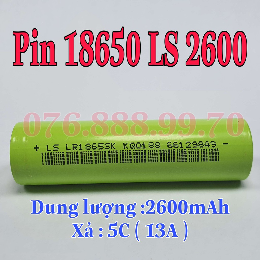 Pin 18650 LS 2600mAh xả 5C