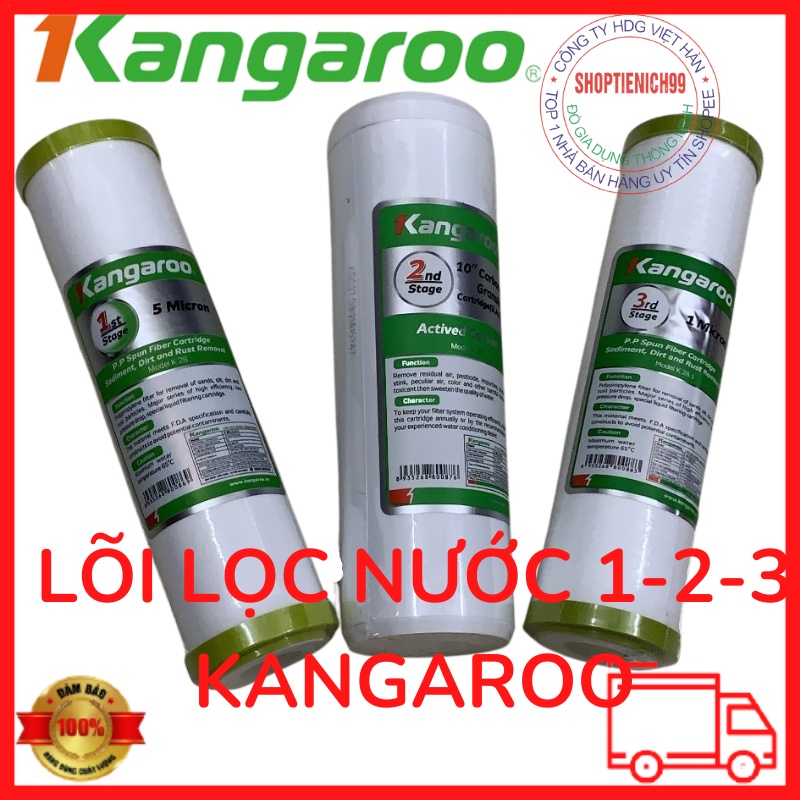 Lõi Lọc Nước 1-2-3 Kangaroo Chính hãng Giá Rẻ Uy Tín Số 1.