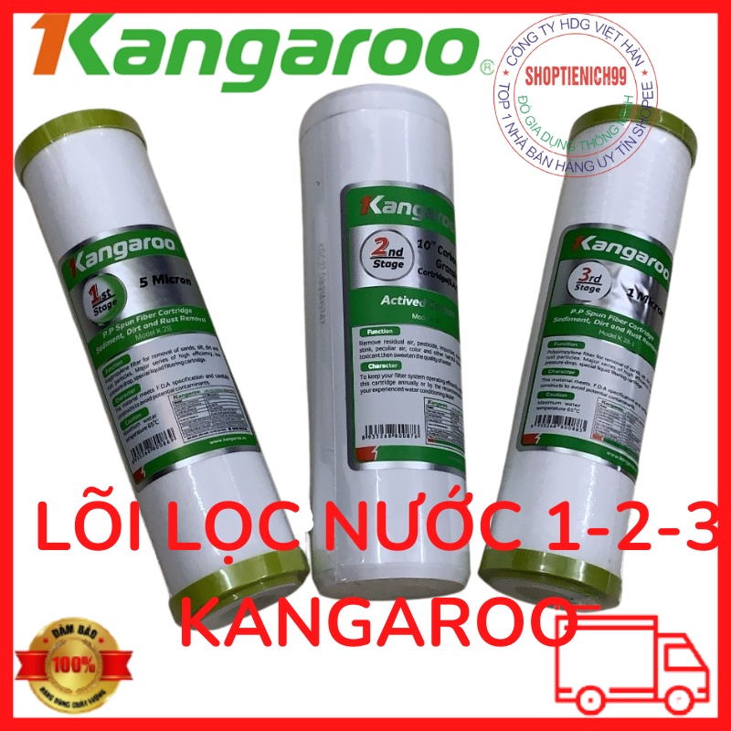 [CHÍNH HÃNG-RẺ VÔ ĐỊCH] Lõi Lọc Nước 1-2-3 Kangaroo Chính hãng Giá Rẻ Uy Tín Số 1.