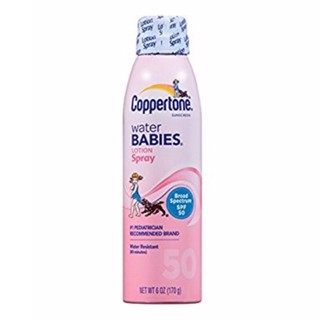 Bình xịt chống nắng kháng nước cho trẻ em Coppertone Water babies SPF 50 Water Babies Spray Lotion (Mỹ)