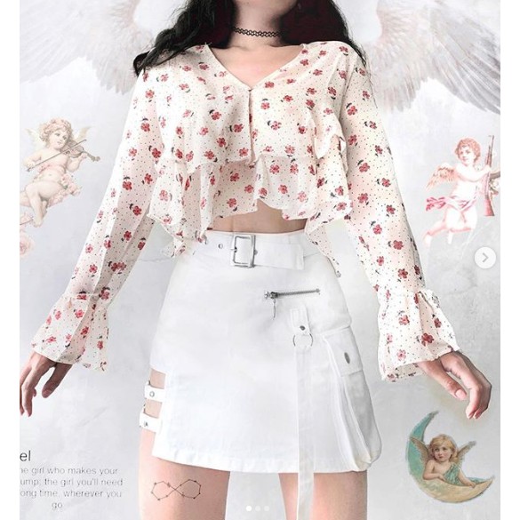 THE FANCE | Váy túi hộp kèm dây belt tôn dáng cá tính DOUBLE BOX CHOKER