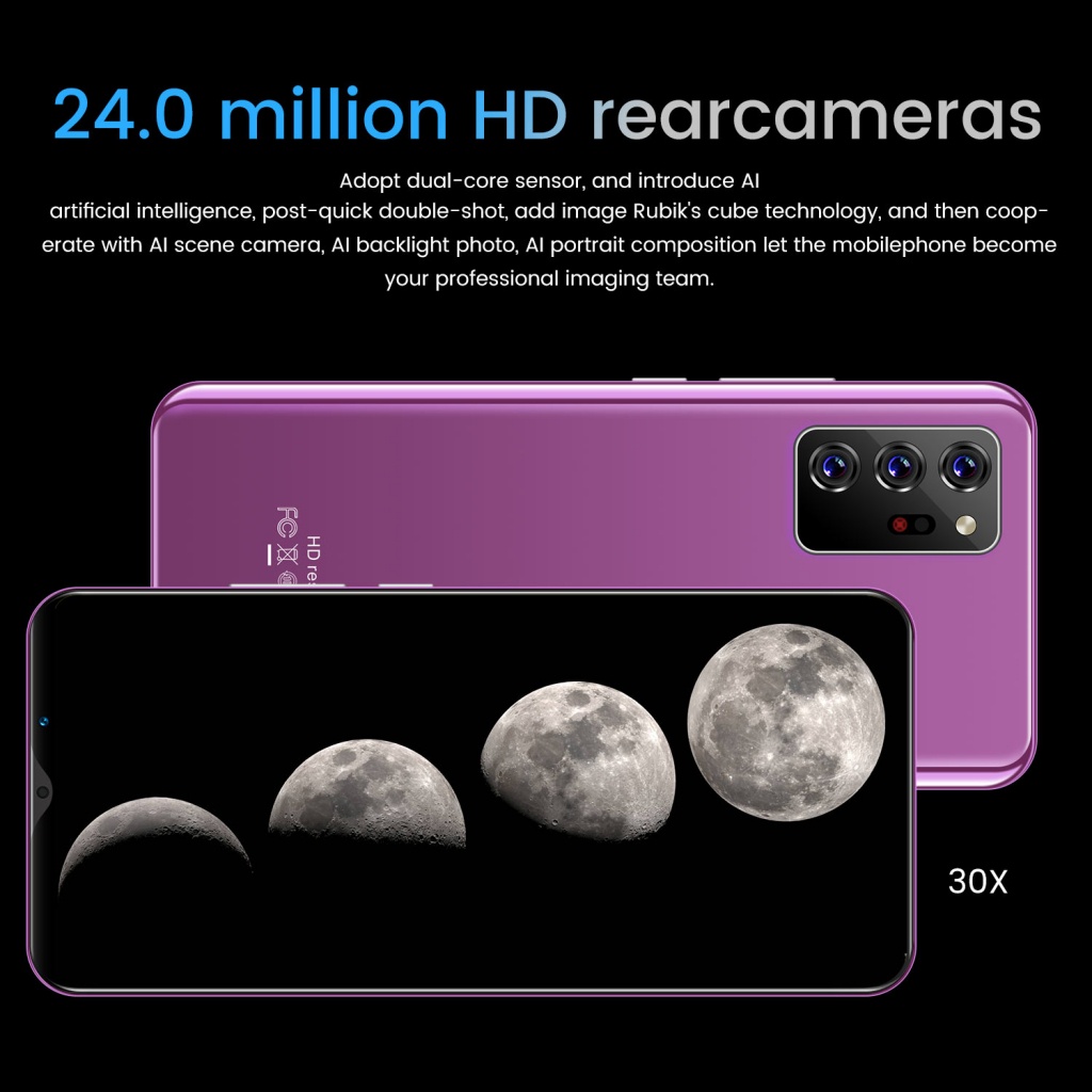 Điện thoại di động mới Note30 Plus  chơi game màn hình lớn 5G camera HD phiên bản 2022 hỗ trợ COD