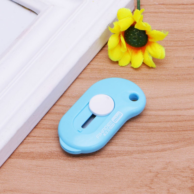 Dao Rọc Giấy Mini Màu Trơn Dễ Thương Tiện Dụng Cho Văn Phòng