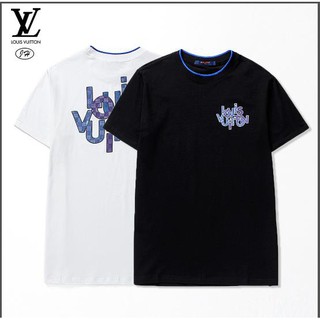 Áo Thun Cotton Tay Ngắn In Họa Tiết Lv Độc Đáo Cho Nam Và Nữ