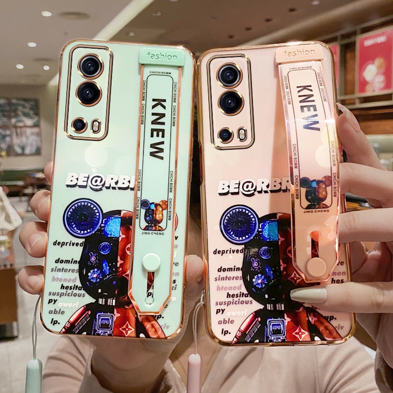 Ốp Điện Thoại Silicon Cơ Học Có Dây Đeo Cổ Tay Cho vivo s1 pro v15 y61s s1 y19 y50 y30 y30i v11 v11i z3i