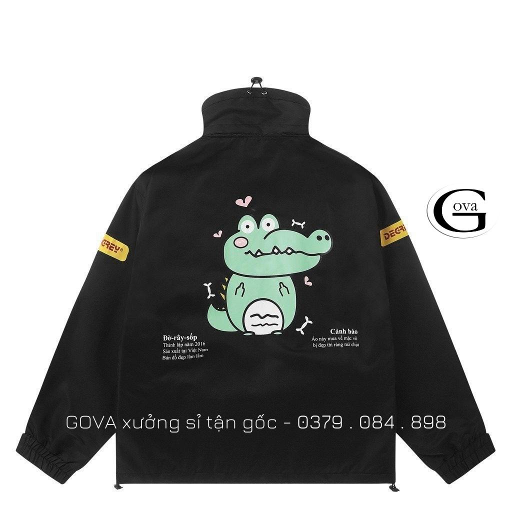 Áo khoác dù CÁ SẤU XANH nam nữ form rộng Unisex ulzzang 2 lớp Chống Nắng Siêu Hot Jacket Bomber GOVA
