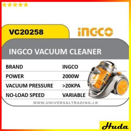 2000W Máy hút bụi hiệu Ingco-VC20258  JKL