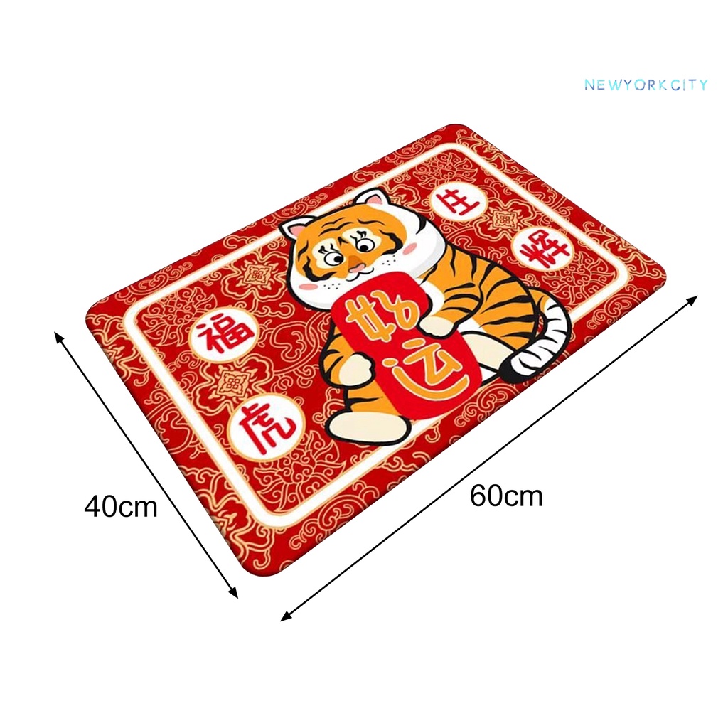 Thảm Lót Sàn Bằng Polyester Thoải Mái Họa Tiết Năm Con Hổ 2022