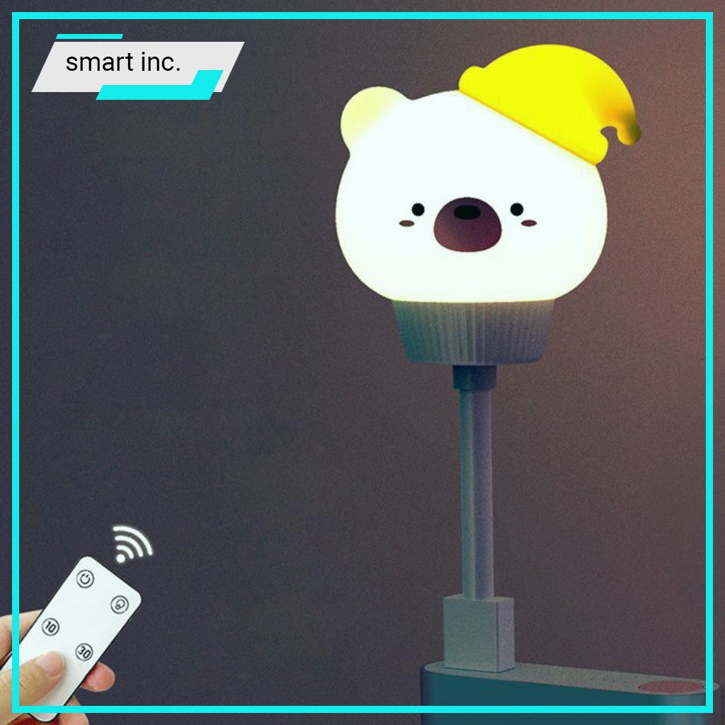 Đèn Led Ngủ Cho Bé Hình Thú Cảm Biến Chạm Tự Sáng Sạc Pin USB Dễ Thương Cute