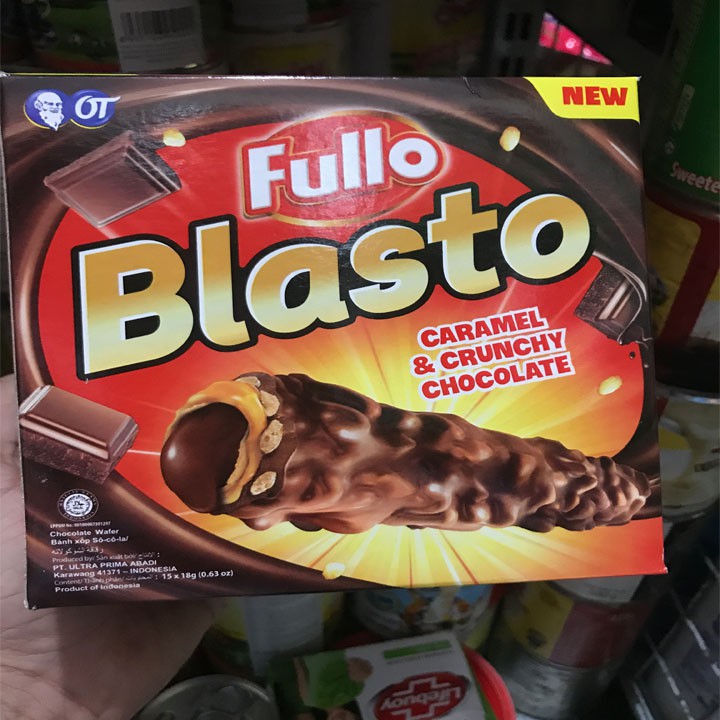 Bánh xốp Sô cô la Fullo Blasto 18gr (Fullo Blasto Stick Wafer Chocoate 18 gr) | BigBuy360 - bigbuy360.vn
