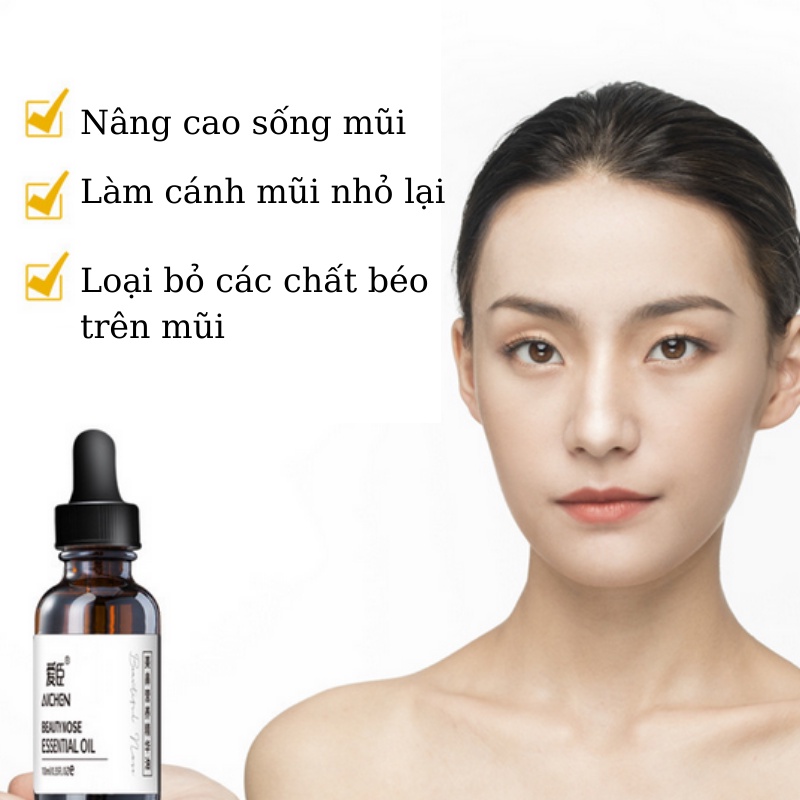 Serum Mũi AICHEN NOSE và Dụng Cụ Massage mũi Giúp Định Hình Nâng Cao Và Thu Nhỏ Cánh Mũi, Chống Lão Hóa 10ml