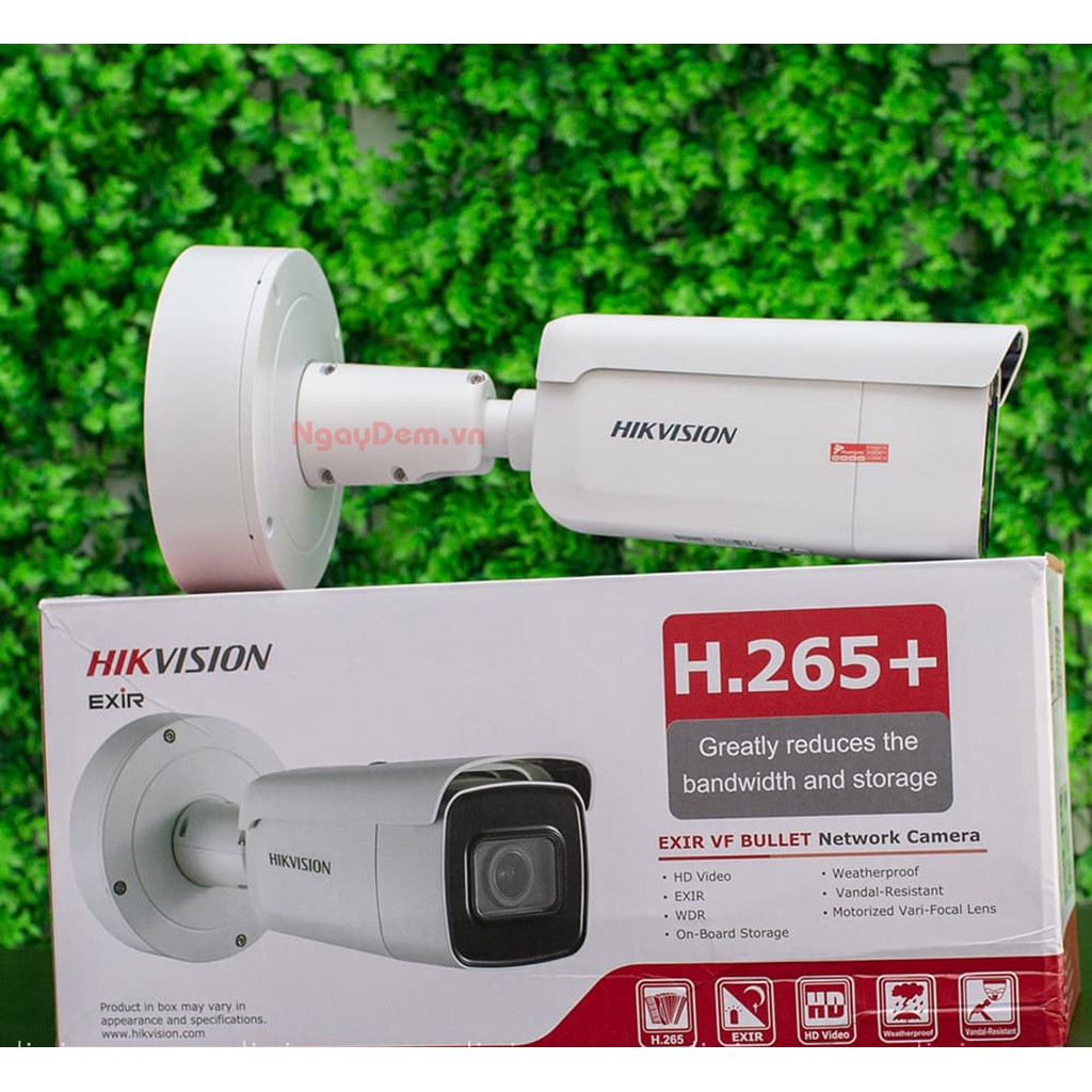 Camera IP Thân Trụ Hikvision 4MP DS-2CD2643G1-IZ/DS-2CD2643G1-IZS Phân Giải Cao   - Hàng chính hãng bảo hành 24 tháng