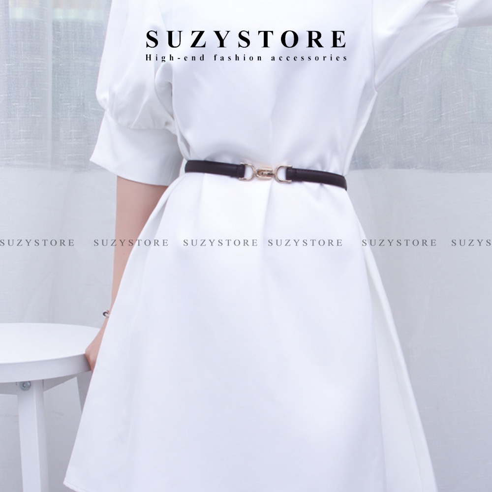 ĐAI VÁY nữ nhỏ 1.5cm Suzystore - THẮT LƯNG nữ bản nhỏ nịt áo váy tròn nhỏ cài tiện lợi - Đai thắt áo nhỏ xinh TLSU3