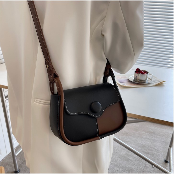 Túi xách nữ đeo chéo chất da dày 2mm cao cấp thiết kế miếng vá dễ thương Capucha T190