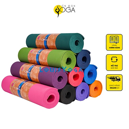 [Mã BMBAU50 giảm 7% đơn 99K] Thảm TPE 8mm định tuyến - Thư viện Yoga - Thảm loại 1, kích thước 183cm x 61cm x 8mm