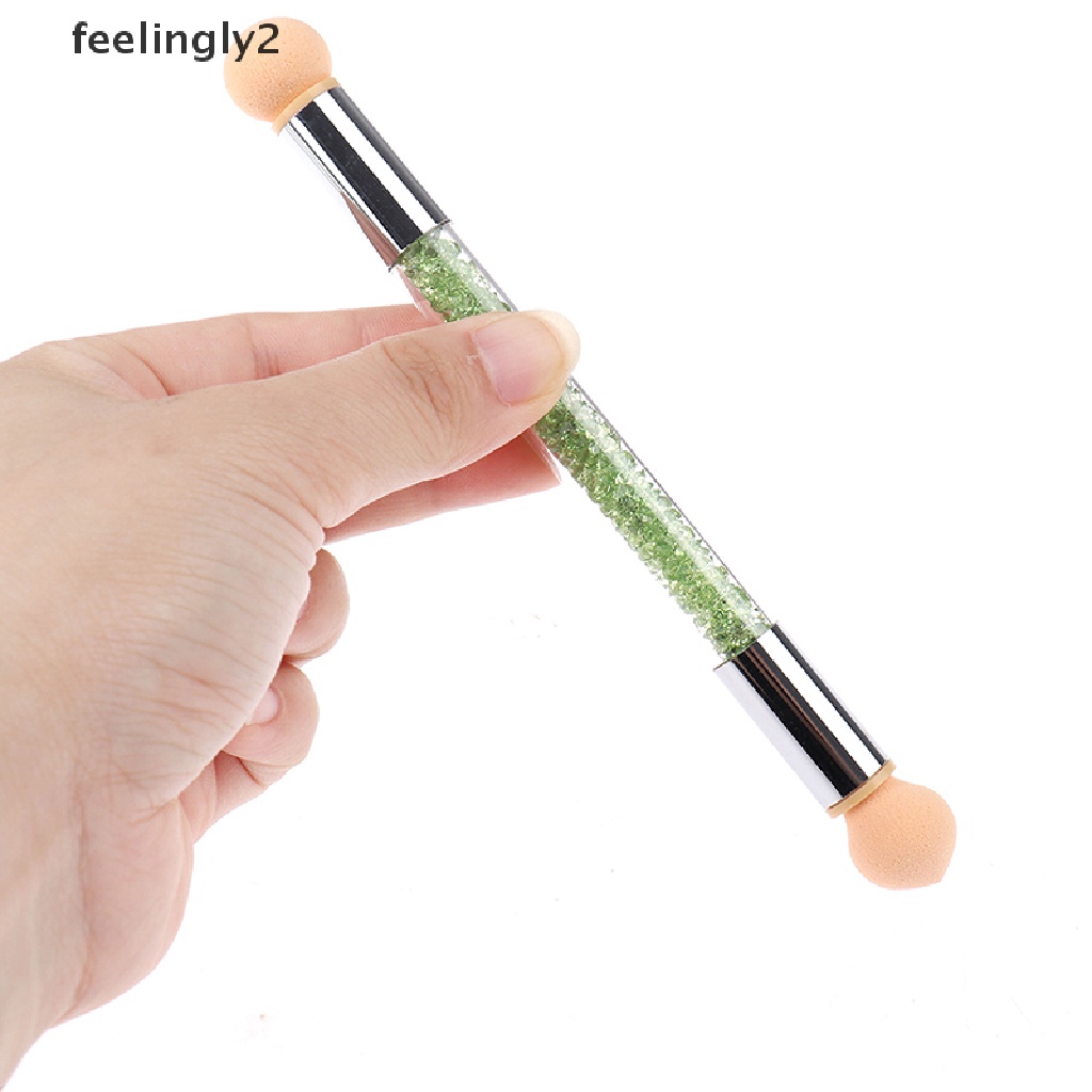 Cọ Vẽ Móng Hai Đầu Có Tay Cầm Bằng Xốp Acrylic Màu Gradient