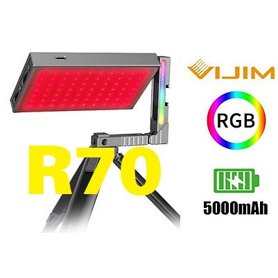 Đèn Led Vijim R70 RGB hổ trợ chụp ảnh, quay phim