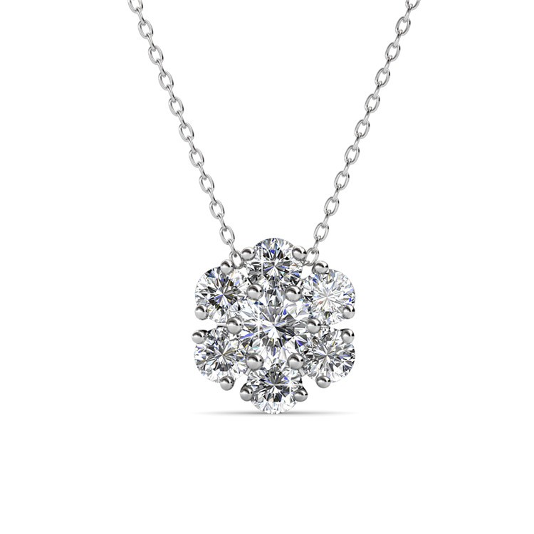 Bộ trang sức bạc ý 925 pha lê Swarovski CECY Flower DS038