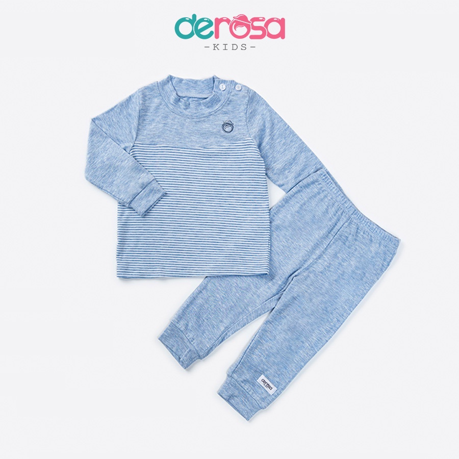 Bộ quần áo thu đông dài tay cho bé trai và bé gái DEROSA KIDS từ 6 đến 36 tháng AWBB1023B AWBB292B