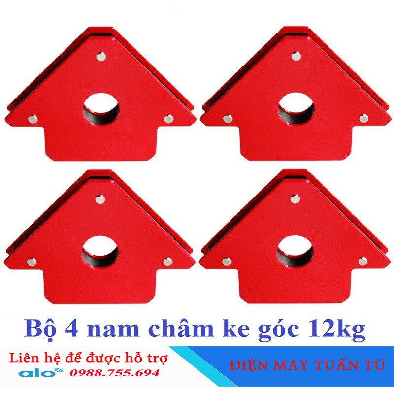 Bộ 4 ke góc nam châm ke góc 25LBS lực hút 12kg