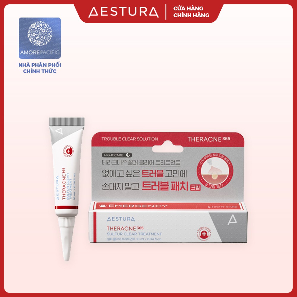 Kem Hỗ Trợ Chăm Sóc Da Ban Đêm Lành Tính Aestura Theracne365 Sulfur Clear Treatment 10ml