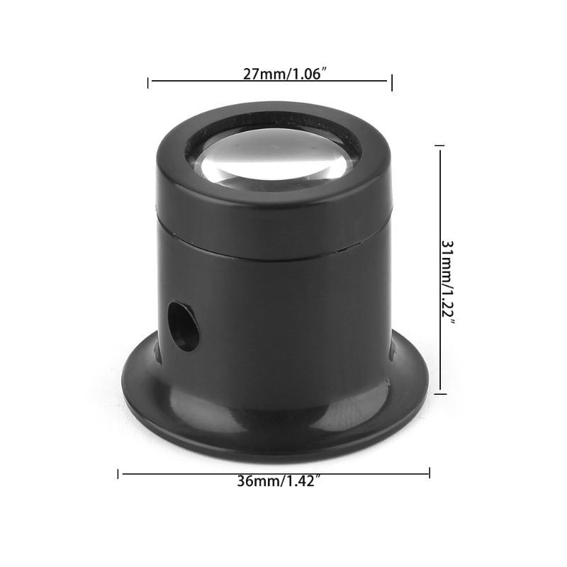 10X Monocular Resin Magnifier Watch Jewelry Repair Tools Loupe Lens Black