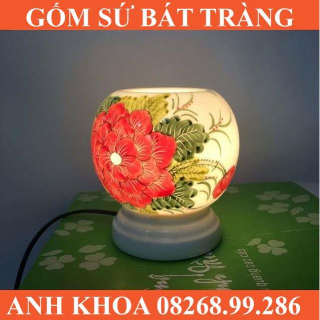 Đèn xông tinh dầu size to - Gốm sứ Bát Tràng Anh Khoa