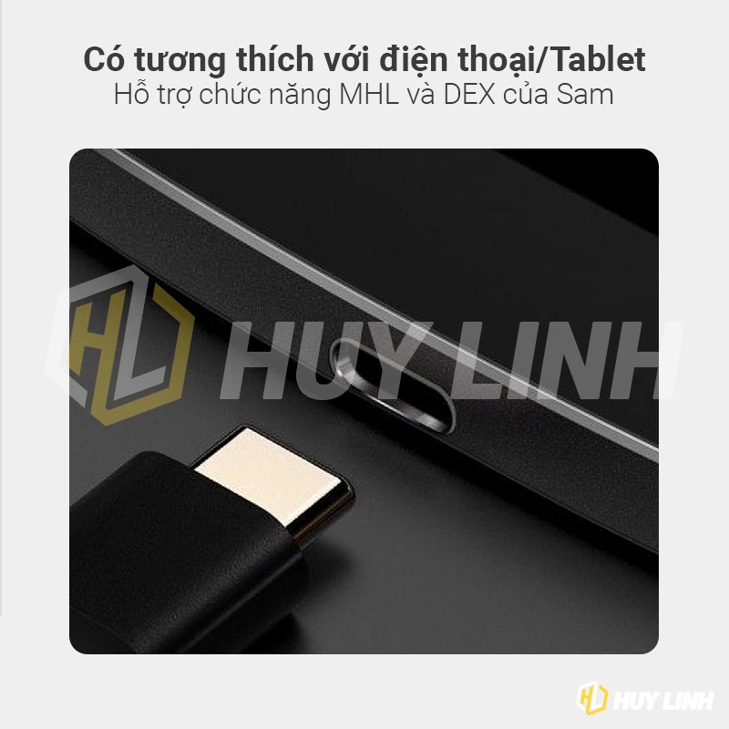 Dây Cáp Type C To DP DisplayPort 4K 60Hz Thunderbolt 3 Dài 1.8M HL151