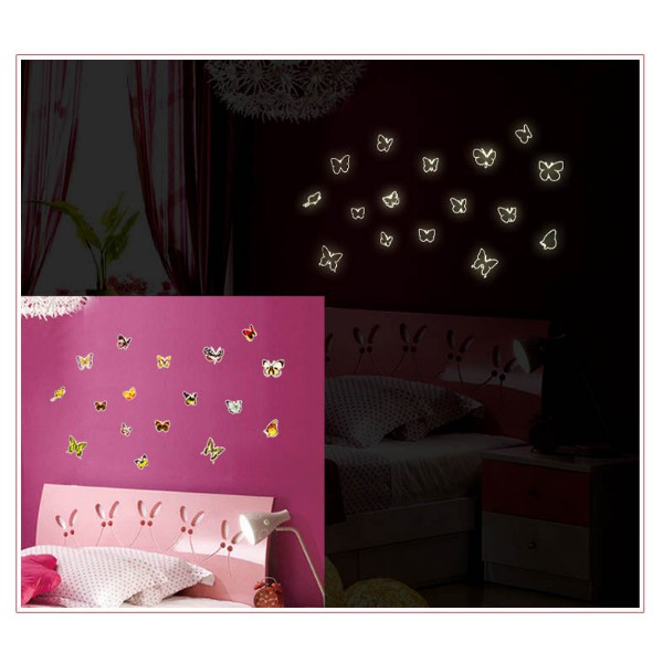 Decal trang trí tường - Bươm Bướm - DẠ QUANG