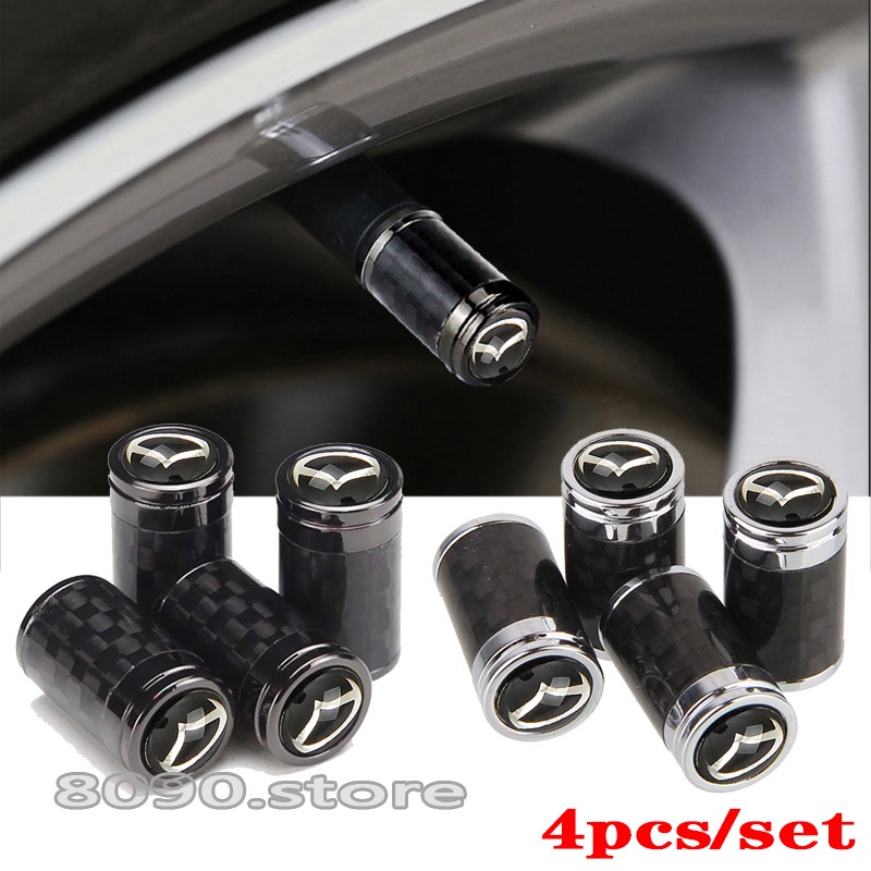 Nắp Van Bánh Xe Hơi Mazda CX5 CX30 6 CX5 CX3 Bằng Sợi Carbon