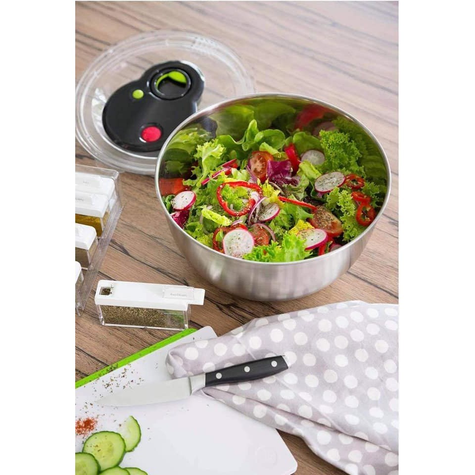 Rổ quay rau Emsa dung tích 4.5L rổ đựng inox [nhập Đức chính hãng]