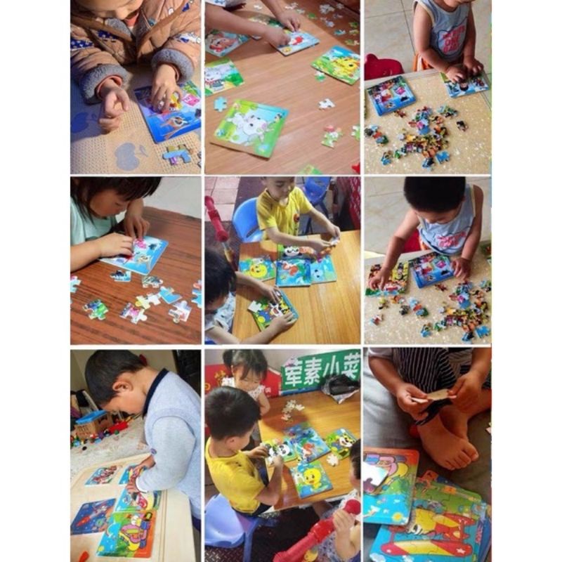 Tranh ghép gỗ 20 mảnh có khung nền🧩🧩🧩