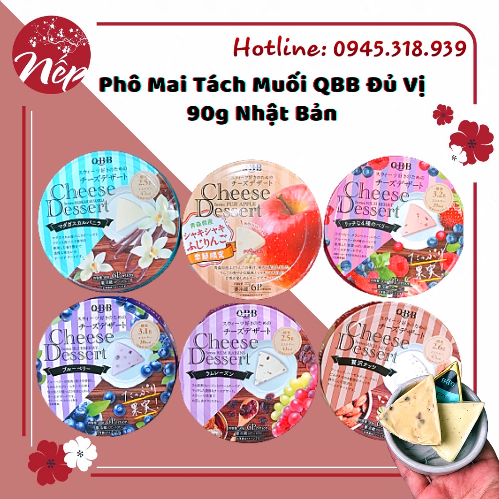 Phô Mai Tách Muối QBB Đủ Vị 90g Nhật Bản HSD 2022