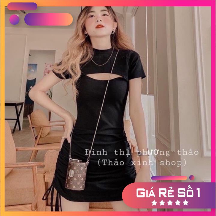 [Rẻ Vô Địch] Váy Body Hở Ngực Rút Hông NT12 | BigBuy360 - bigbuy360.vn