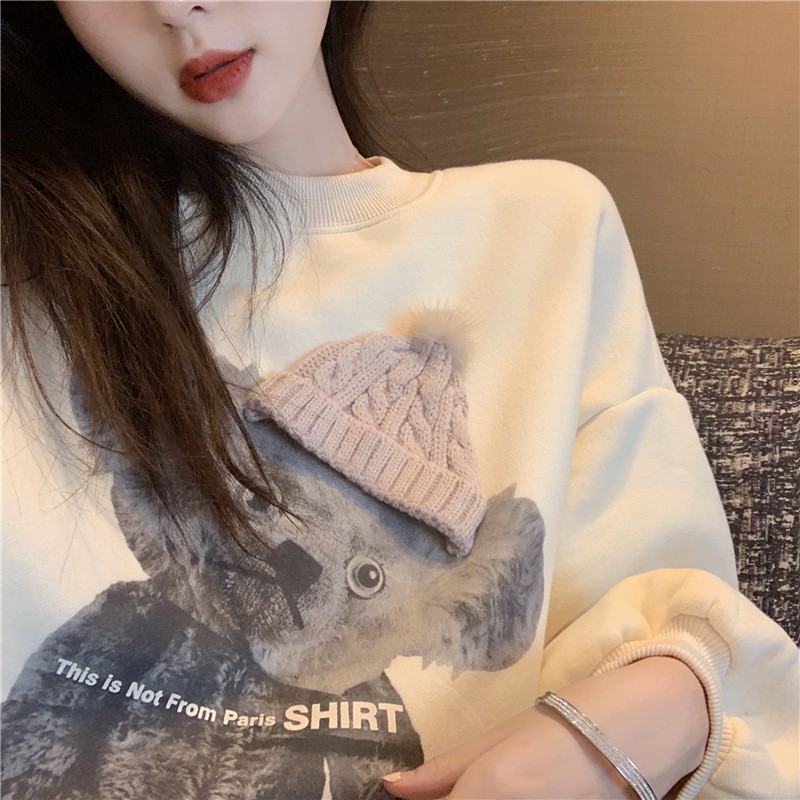 [CÓ BIGSIZE] Sweater Nữ  Form Rộng Tay Phồng Hàn Quốc HD73 - Liti shop