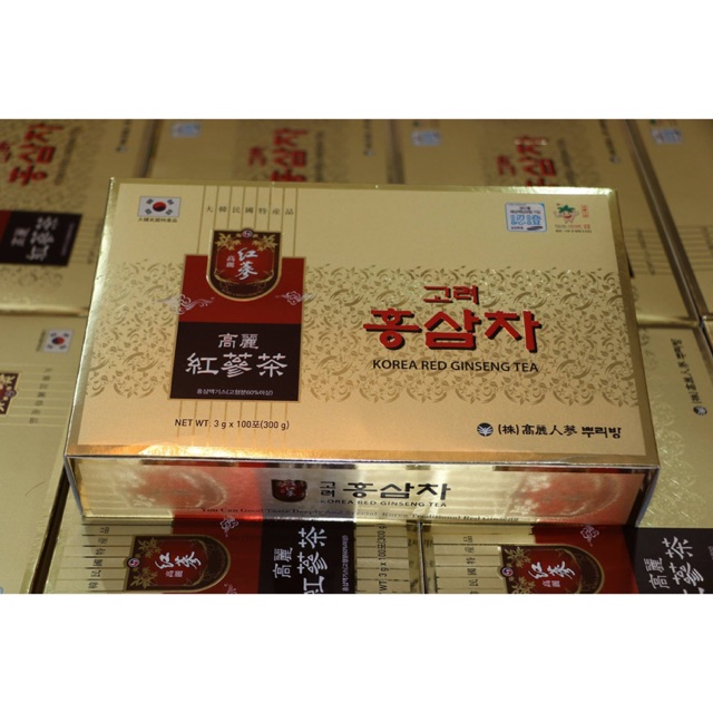 Trà hồng sâm hòa tan HÀN QUỐC hộp 100 gói