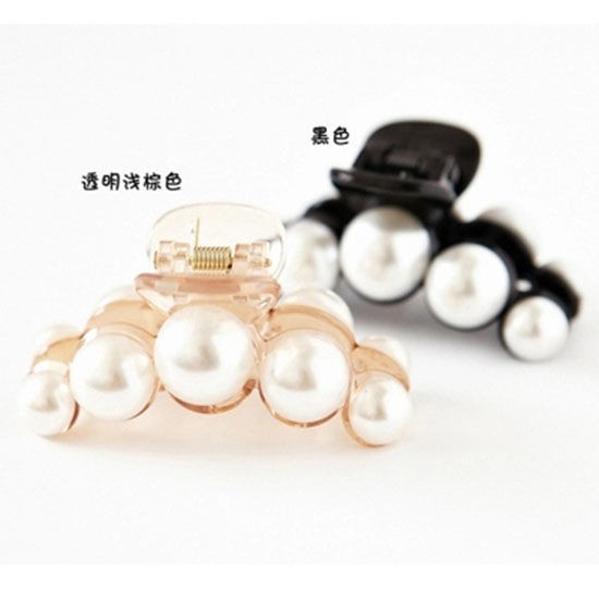 Kẹp tóc càng cua đính ngọc trai giả thanh lịch thời trang dành cho nữ