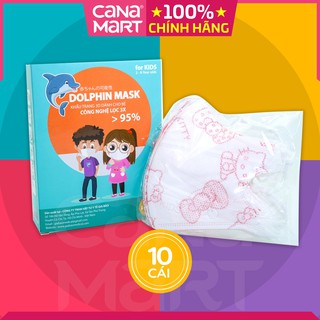 Khẩu trang y tế kháng khuẩn Dolphin Mask cho bé 2-6 tuổi (hộp 10 cái)