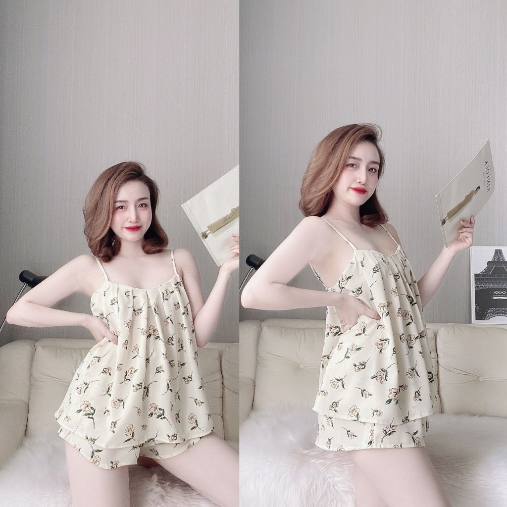 Đồ Ngủ Nữ BIGSIZE❣️FREE SHIP❣️ Đồ Ngủ Sexy lụa Mango cao cấp mềm mại xinh xắn < 70KG | BigBuy360 - bigbuy360.vn