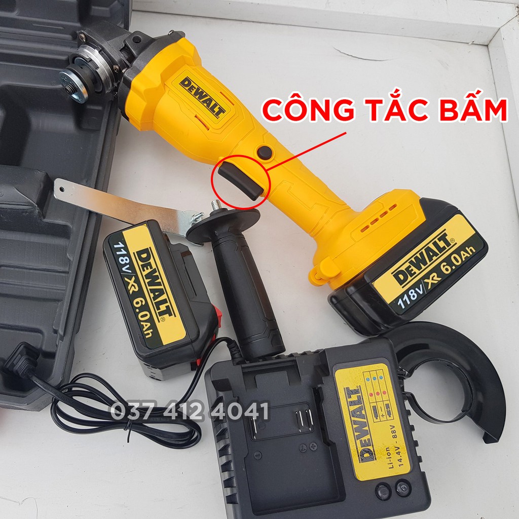 [FREESHIP] Máy mài pin DEWALT 118V 2 PIN không chổi than, Lõi Đồng - Máy mài Góc, Máy Cắt Đường kính 10mm