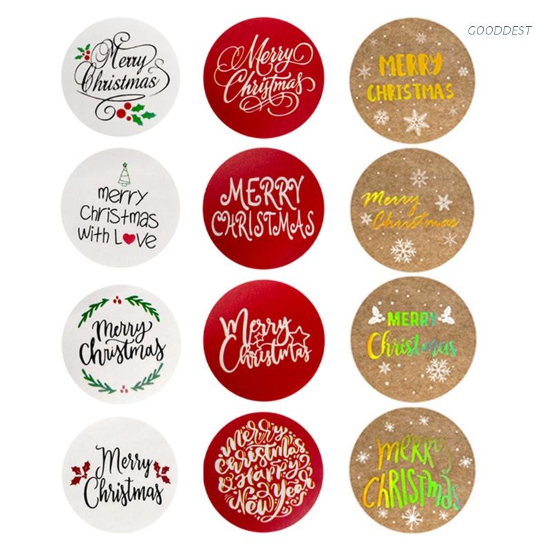 [Hàng mới về] Cuộn 500 tem dán tròn nhỏ có in chữ thích hợp cho đóng gói sản phẩm