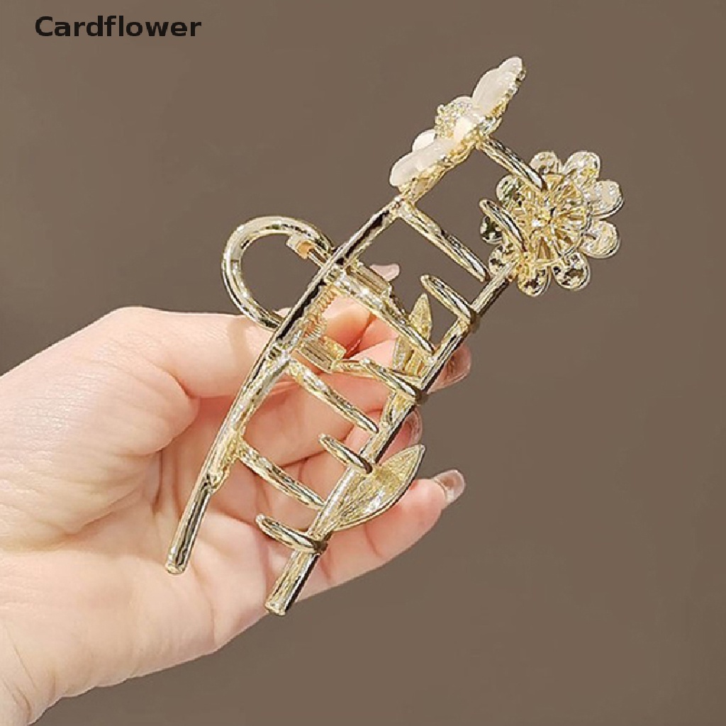 Kẹp Càng Cua Hoa Cúc / Cua Đính Đá Pha Lê Lớn Vintage Cho Nữ