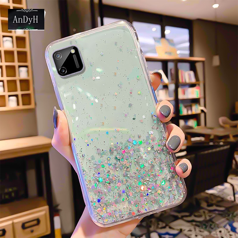 Ốp Điện Thoại Tpu Dẻo Họa Tiết Ngôi Sao Lấp Lánh Cho Oppo Realme C11 C15