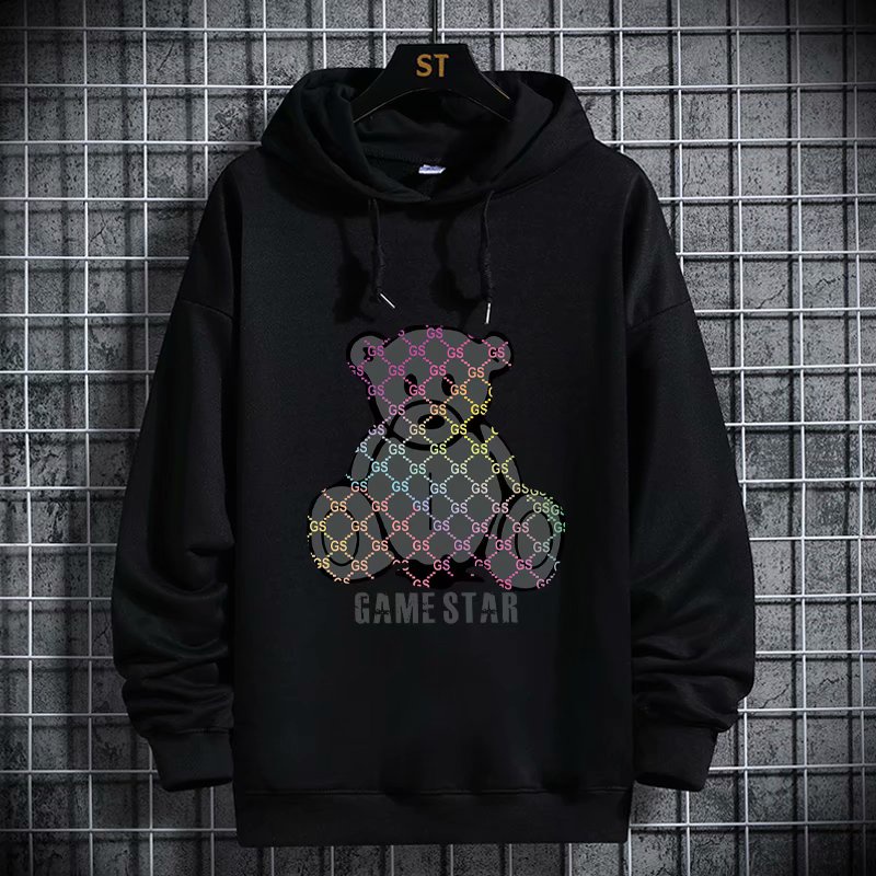 Áo hoodie có đệm lót lông cừu dáng rộng thời trang thu đông phong cách Hàn Quốc Nhật Bản cho nam
