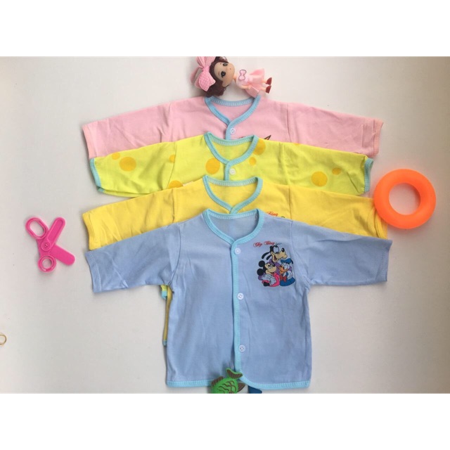 Combo 10 áo sơ sinh 100% cotton chất đẹp