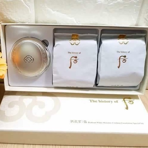 [DATE 2024] Phấn nước Whoo trắng Radiant White Moisture Cushion Foundation Special Set